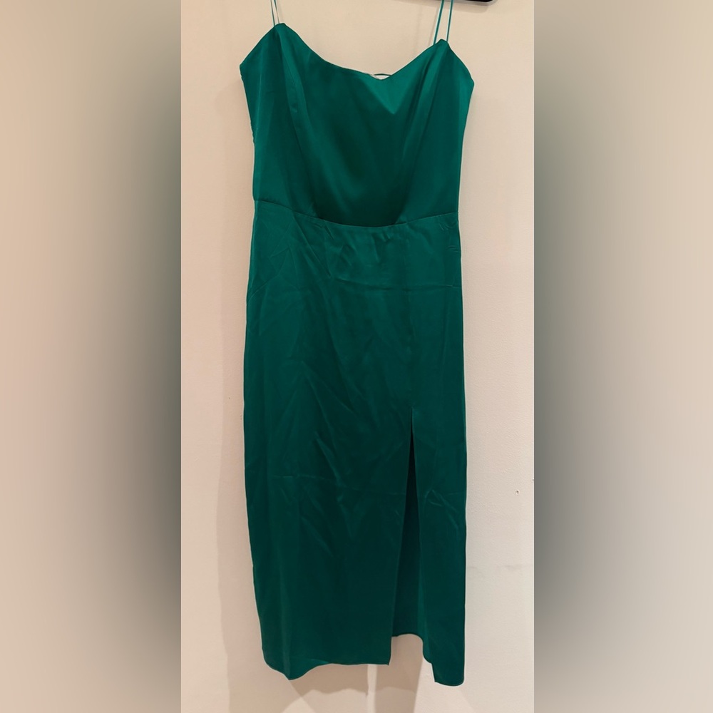 Amanda Uprichard Green Cowl Neck Sheath Dress Chamberlain dress medium NWT